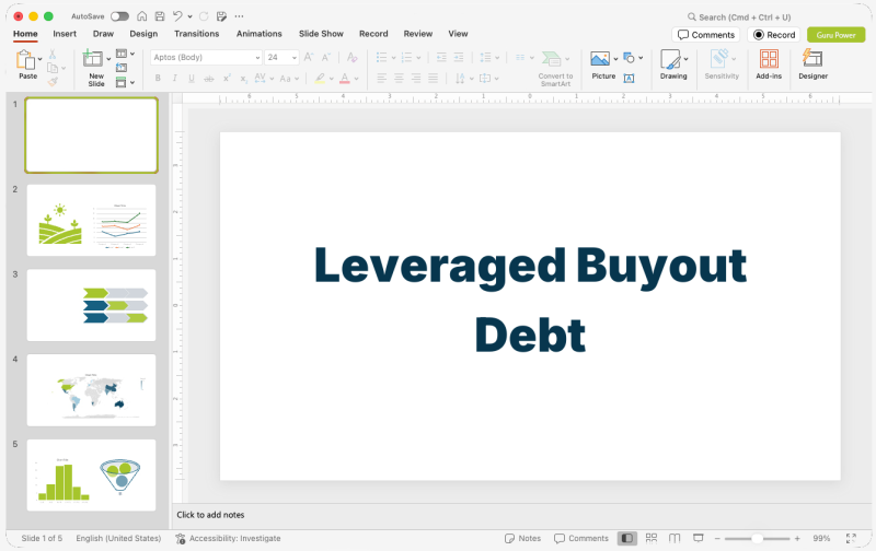 Leveraged Buyout Debt Pitch-Deck
