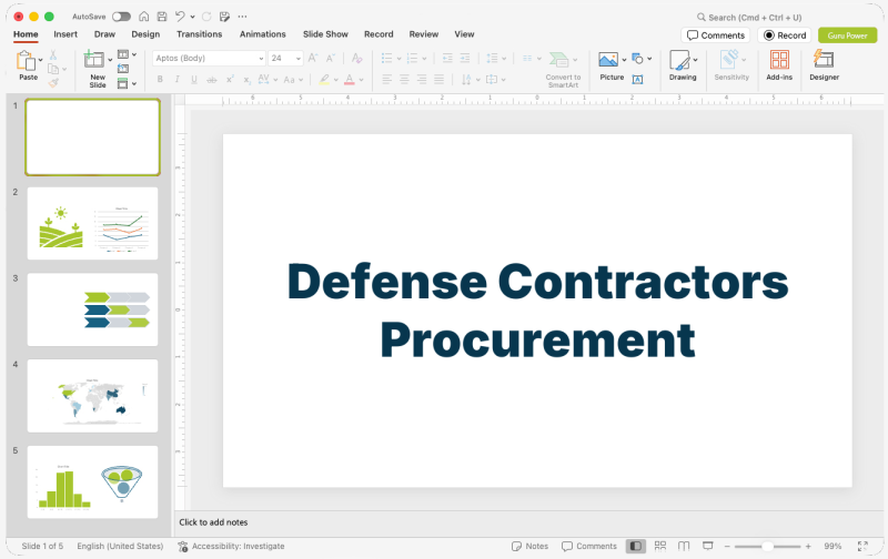 Defense Contractors Procurement Proposal Pitch-Deck