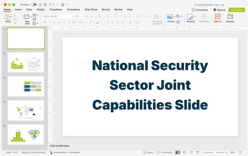 National Security Sector Joint Capabilities Slide-Deck