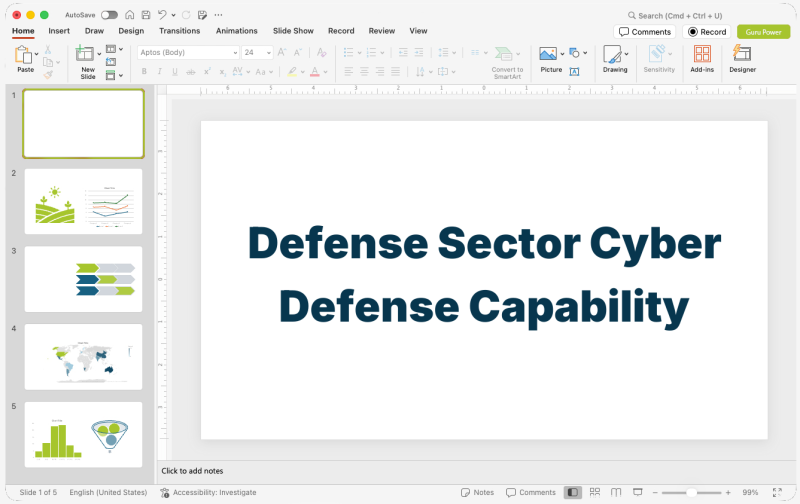 Defense Sector Cyber Defense Capability Presentation