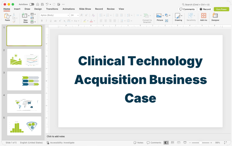Clinical Technology Acquisition Business Case