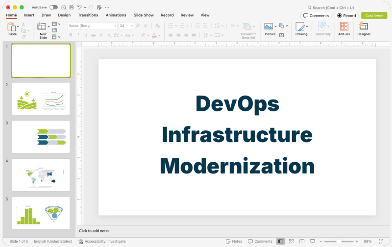 DevOps Infrastructure Modernization Presentation
