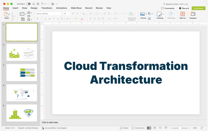 Cloud Transformation Architecture Presentation