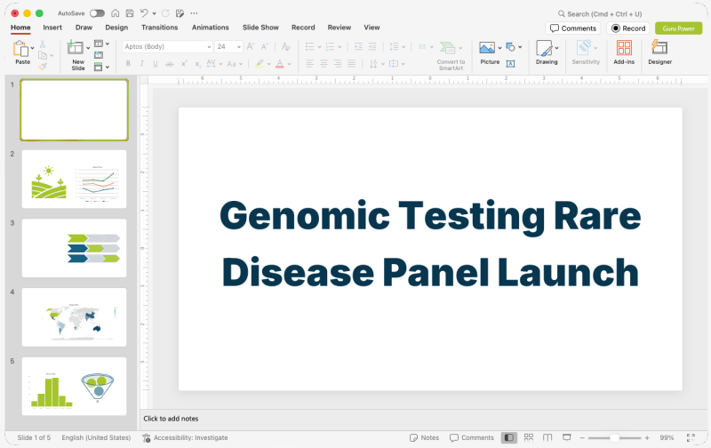 Genomic Testing Rare Disease Panel Launch Presentation