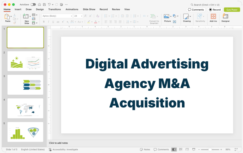 Digital Advertising Agency M&A Acquisition Pitch-Deck