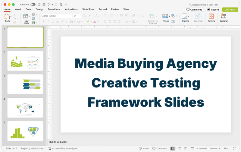 Media Buying Agency Creative Testing Framework Slides
