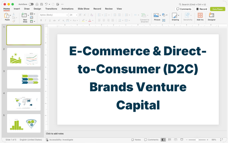 E-Commerce & Direct-to-Consumer (D2C) Brands Venture Capital Pitch-Deck