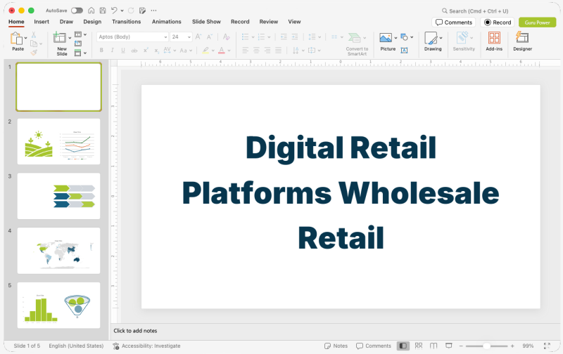 Digital Retail Platforms Wholesale Retail Pitch-Deck