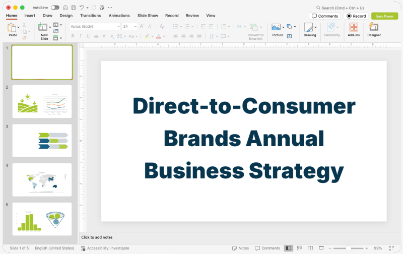 Direct-to-Consumer Brands Annual Business Strategy Pitch-Deck
