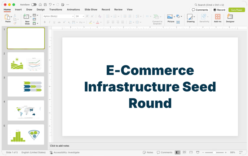 E-Commerce Infrastructure Seed Round Pitch-Deck