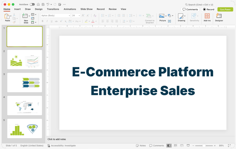 E-Commerce Platform Enterprise Sales Presentation