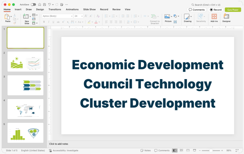 Economic Development Council Technology Cluster Development Pitch-Deck