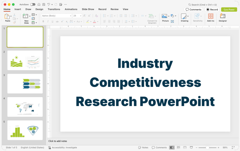 Industry Competitiveness Research PowerPoint