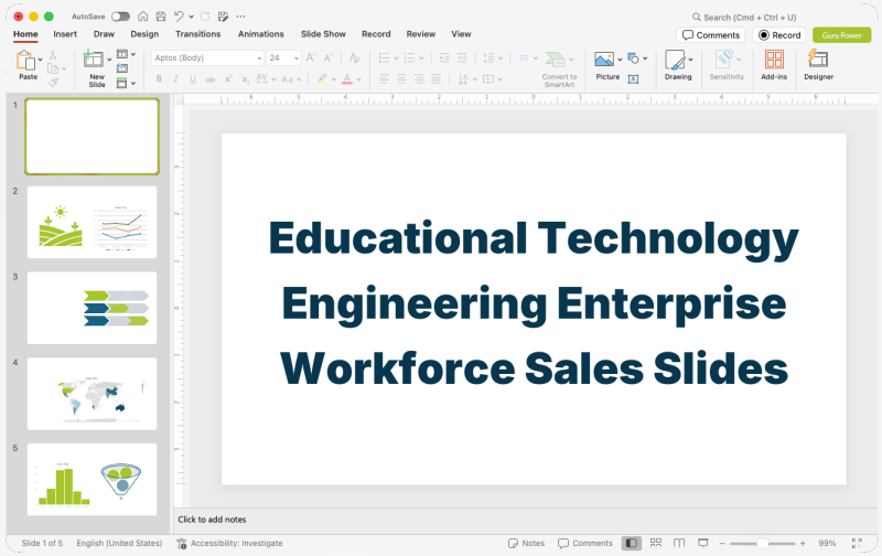 Educational Technology Engineering Enterprise Workforce Sales Slides
