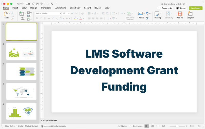 LMS Software Development Grant Funding Proposal Presentation