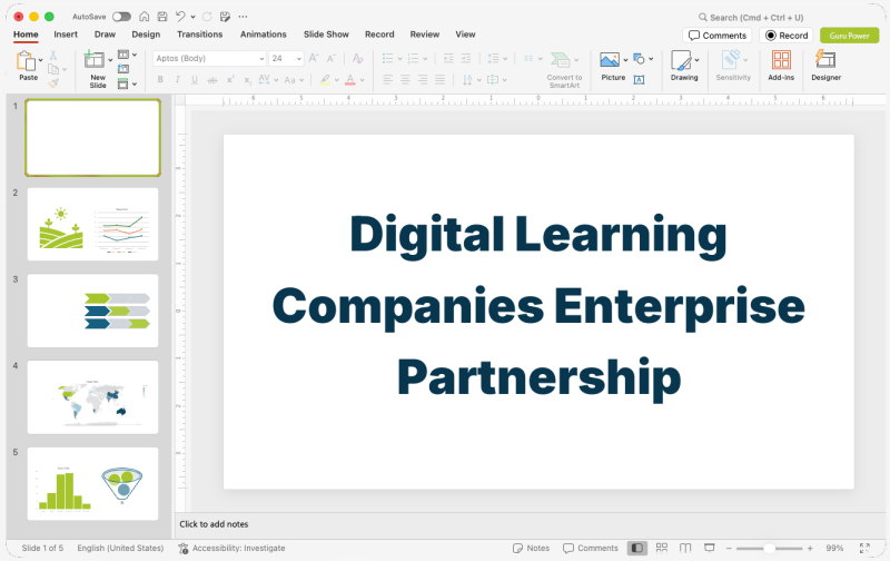 Digital Learning Companies Enterprise Partnership Presentation