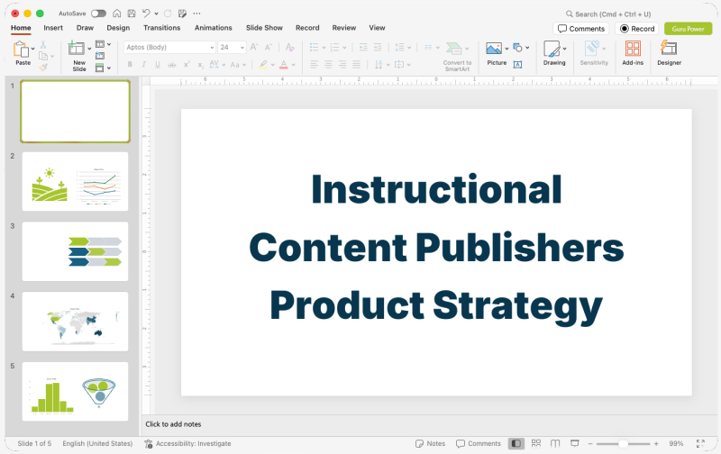 Instructional Content Publishers Product Strategy Presentation
