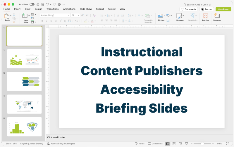 Instructional Content Publishers Accessibility Briefing Slides