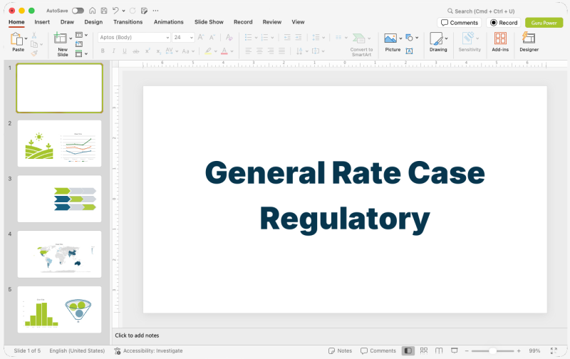 General Rate Case Regulatory Presentation