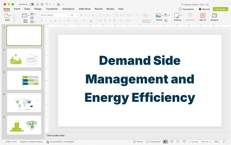 Demand Side Management and Energy Efficiency Presentation