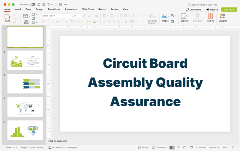 Circuit Board Assembly Quality Assurance Deck