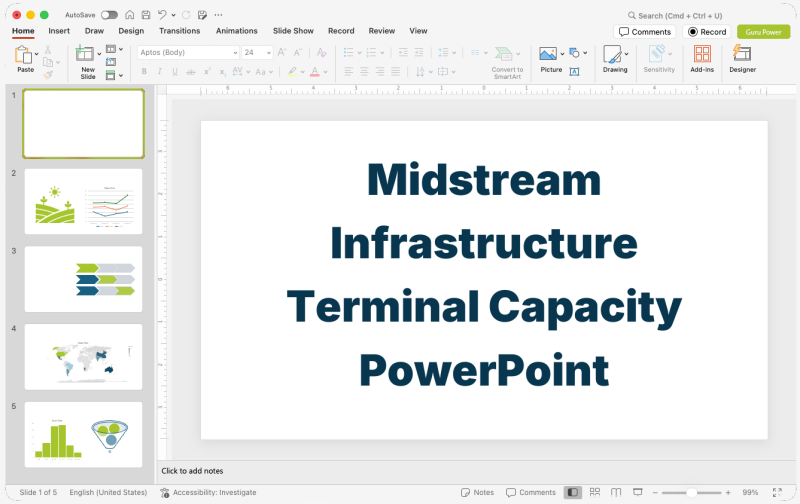 Midstream Infrastructure Terminal Capacity PowerPoint