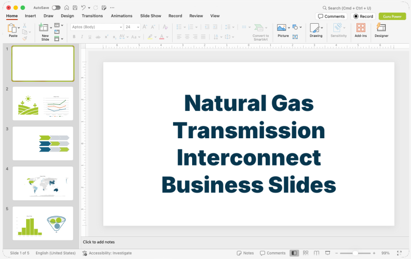 Natural Gas Transmission Interconnect Business Proposal Slides