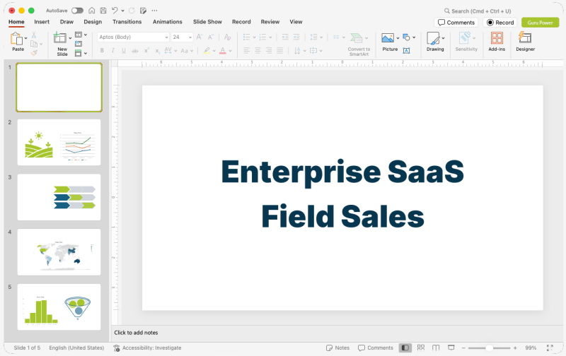 Enterprise SaaS Field Sales Presentation
