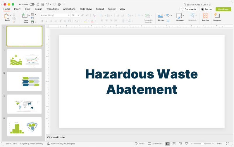 Hazardous Waste Abatement Pitch-Deck
