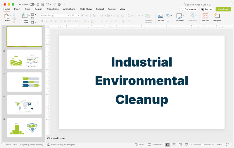 Industrial Environmental Cleanup Pitch-Deck