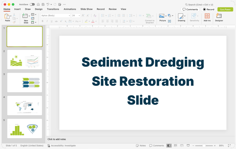 Sediment Dredging Site Restoration Slide-Deck