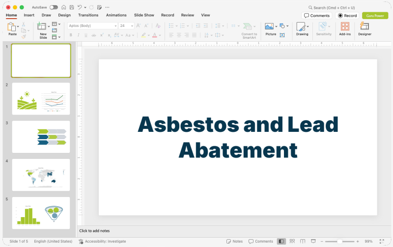 Asbestos and Lead Abatement Pitch-Deck