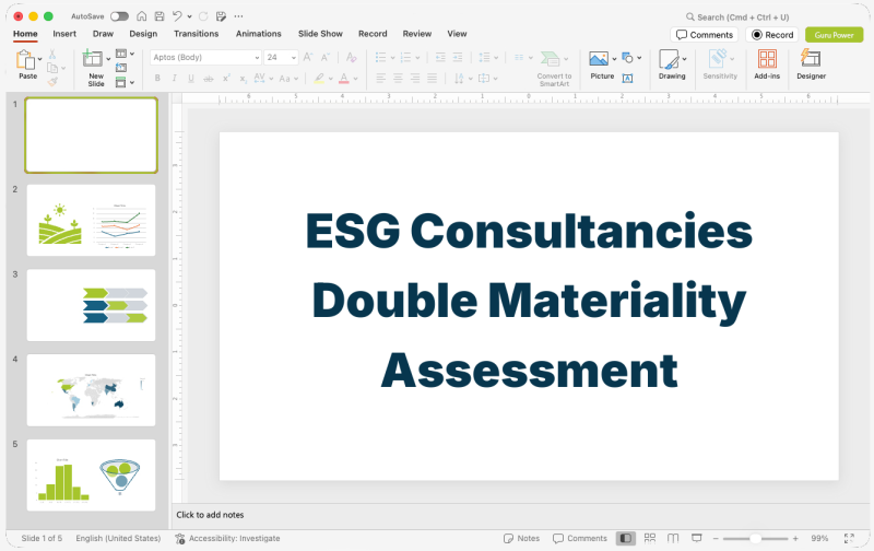 ESG Consultancies Double Materiality Assessment Presentation