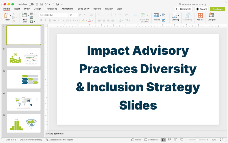 Impact Advisory Practices Diversity & Inclusion Strategy Slides