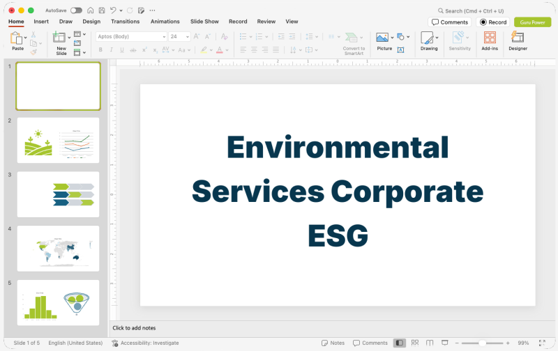 Environmental Services Corporate ESG Presentation