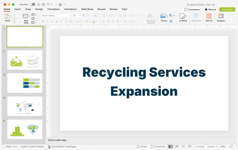 Recycling Services Expansion Pitch-Deck