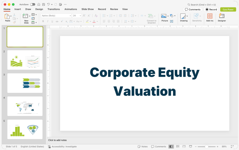 Corporate Equity Valuation Presentation