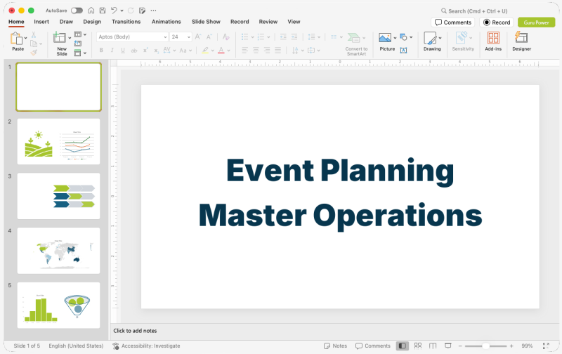 Event Planning Master Operations Presentation