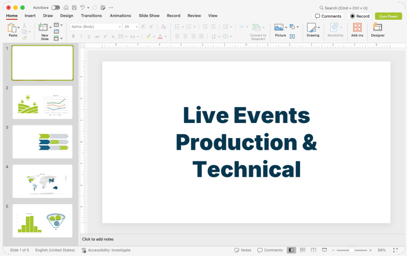 Live Events Production & Technical Pitch-Deck