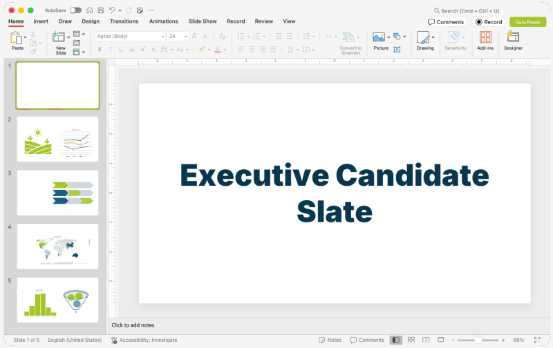 Executive Candidate Slate Presentation