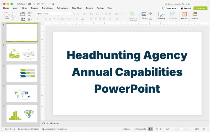 Headhunting Agency Annual Capabilities PowerPoint