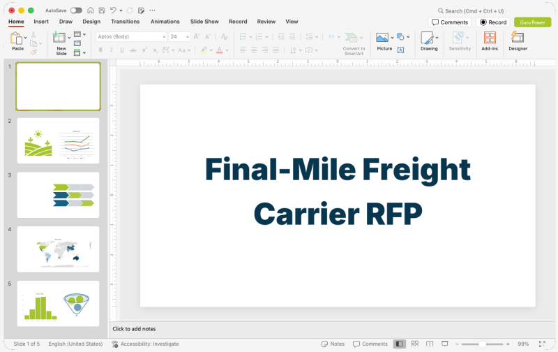 Final-Mile Freight Carrier RFP Presentation