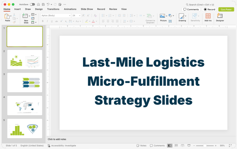 Last-Mile Logistics Micro-Fulfillment Strategy Slides