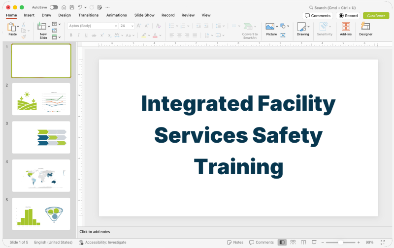 Integrated Facility Services Safety Training Deck