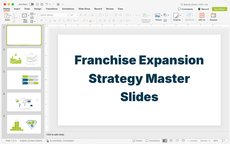 Franchise Expansion Strategy Master Slides