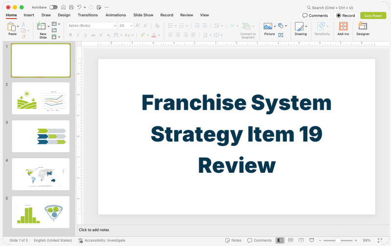 Franchise System Strategy Item 19 Review Pitch-Deck