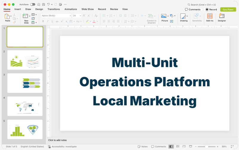 Multi-Unit Operations Platform Local Marketing Deck