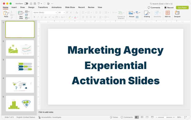 Marketing Agency Experiential Activation Slides
