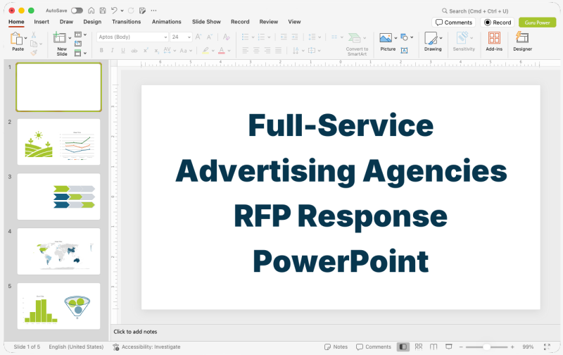 Full-Service Advertising Agencies RFP Response PowerPoint