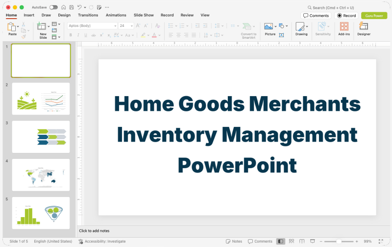 Home Goods Merchants Inventory Management PowerPoint